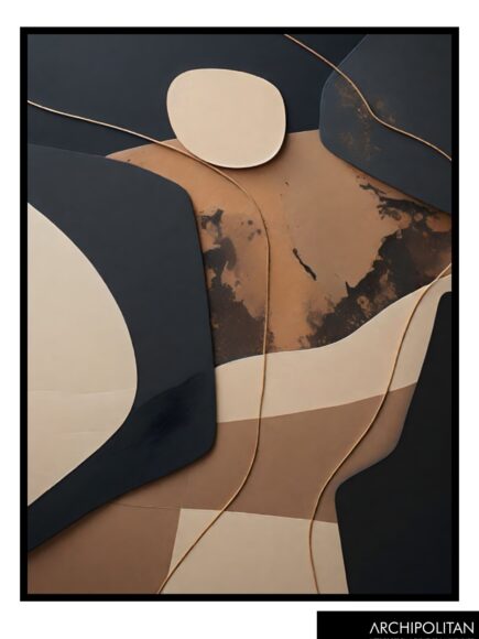 Framed Canvas Print - Abstract Earth Tone 1