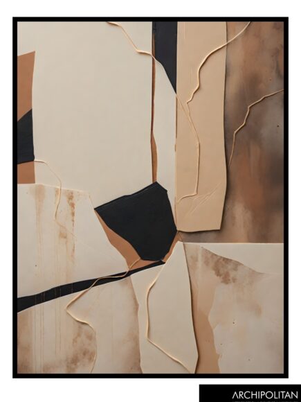 Framed Canvas Print - Abstract Earth Tone 2