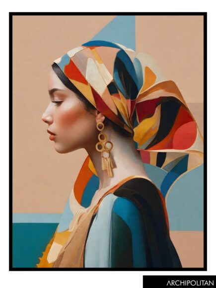 Framed Canvas Print - Radiant Hijab 1