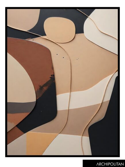 Framed Canvas Print - Abstract Earth Tone 3