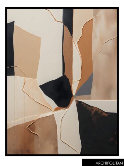 Framed Canvas Print - Abstract Earth Tone 4