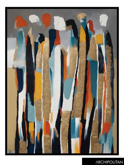 Framed Canvas Print - Stretching  Souls Abstracts 2