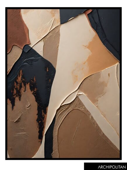 Framed Canvas Print - Abstract Earth Tone 5