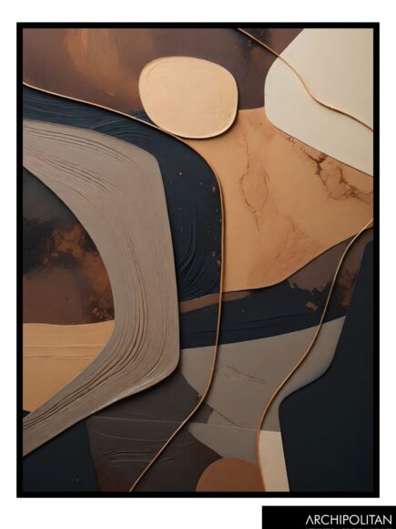 Framed Canvas Print - Abstract Earth Tone 6