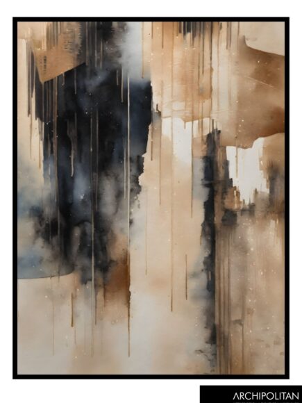 Framed Canvas Print - Abstract Earth Tone 9