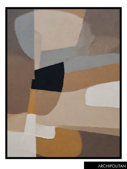 Framed Canvas Print - Abstract Oil 1