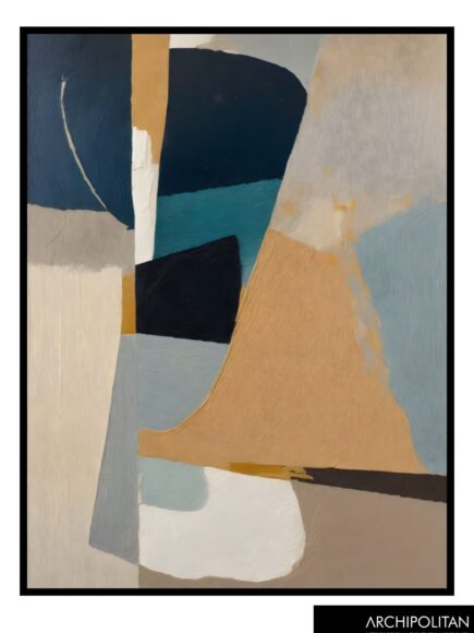 Framed Canvas Print - Abstract Oil 3