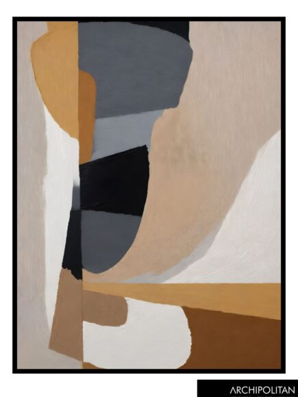 Framed Canvas Print - Abstract Oil 4