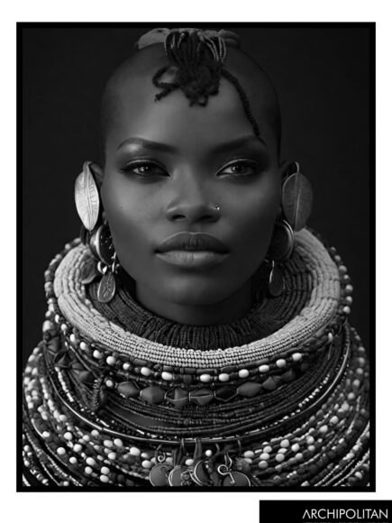 Framed Canvas Print - African Female Face 1