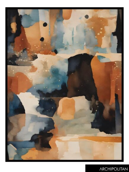 Framed Canvas Print - Contrasting Blotches