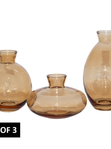 Bud Vase Amber Set/3