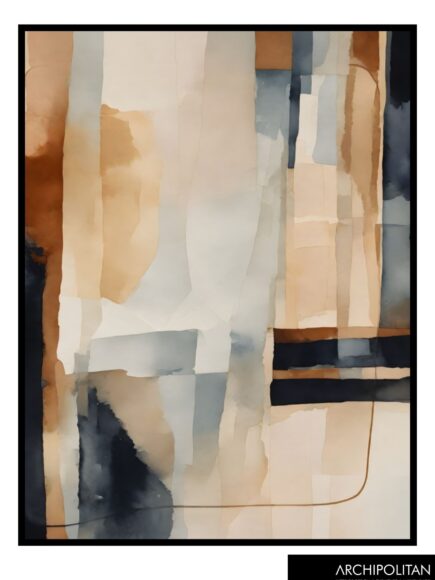 Framed Canvas Print - Abstract Earth Tone 8